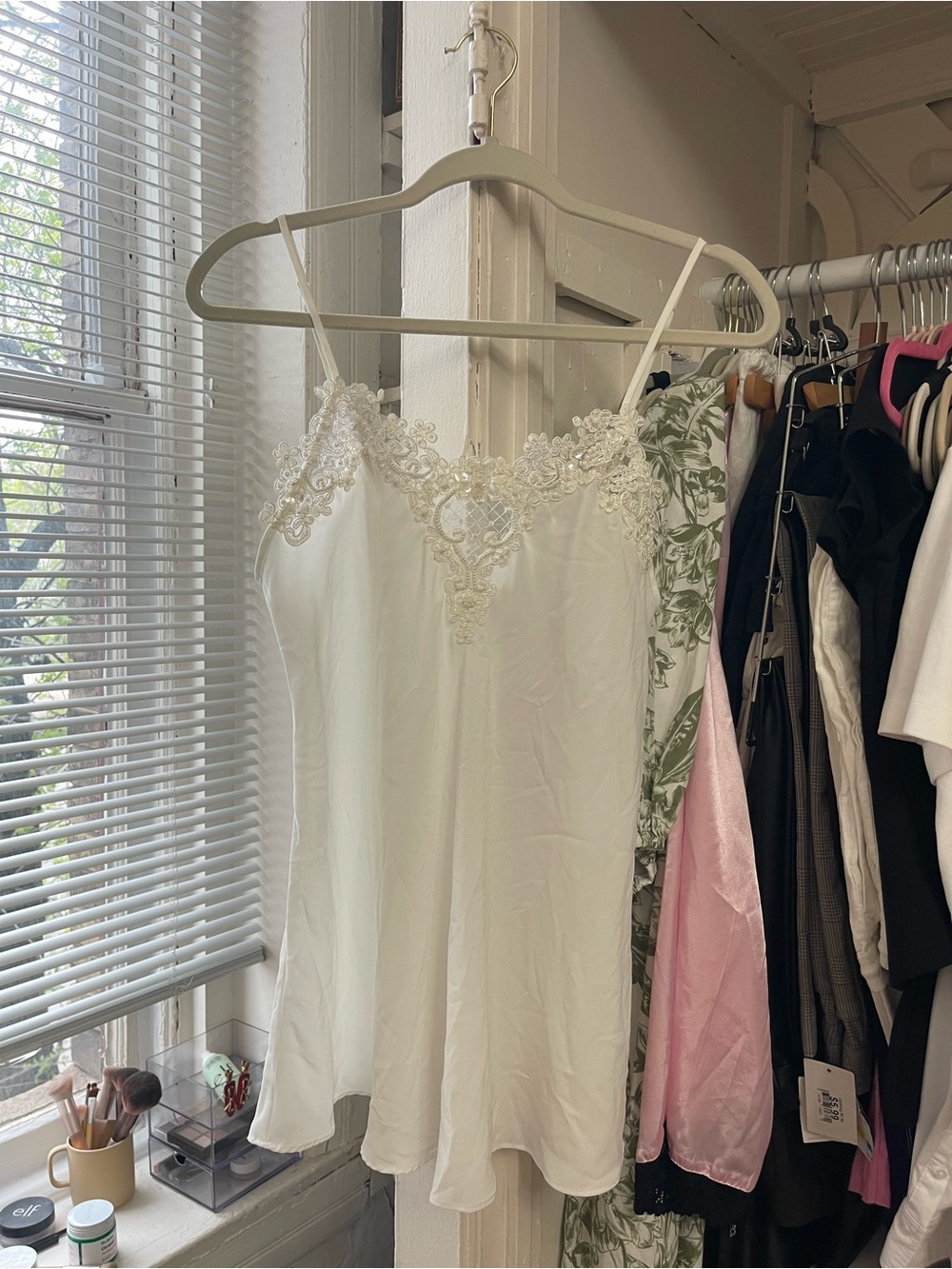 VINTAGE white slip dress